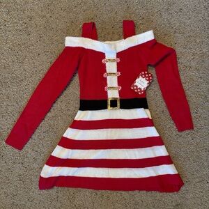 NWT Christmas Holiday Candy Cane Sweater Dress, Size Small